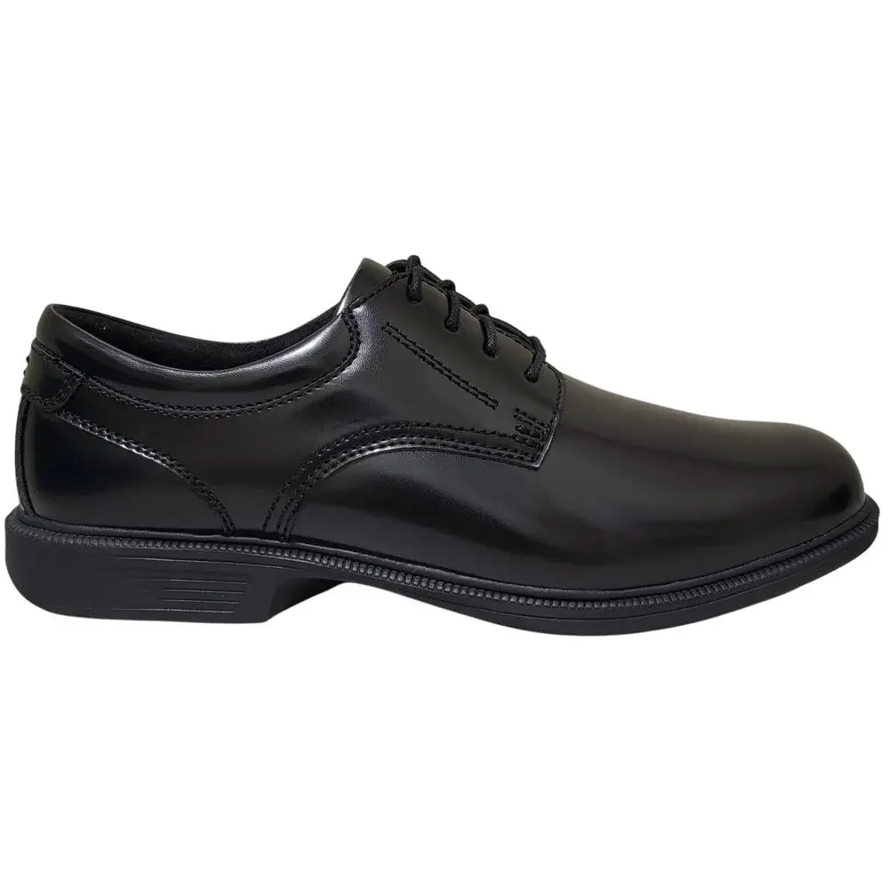 Nunn Bush Men Baker Street Plain Toe Derby Oxfords Size US 10XW Black Leather